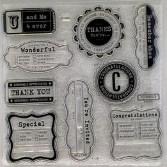 Close To My Heart Acrylic Stamps - Frames, Tags and Borders - Picture 2 of 2